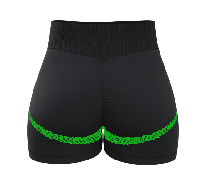 Green Pantha Shorts Back