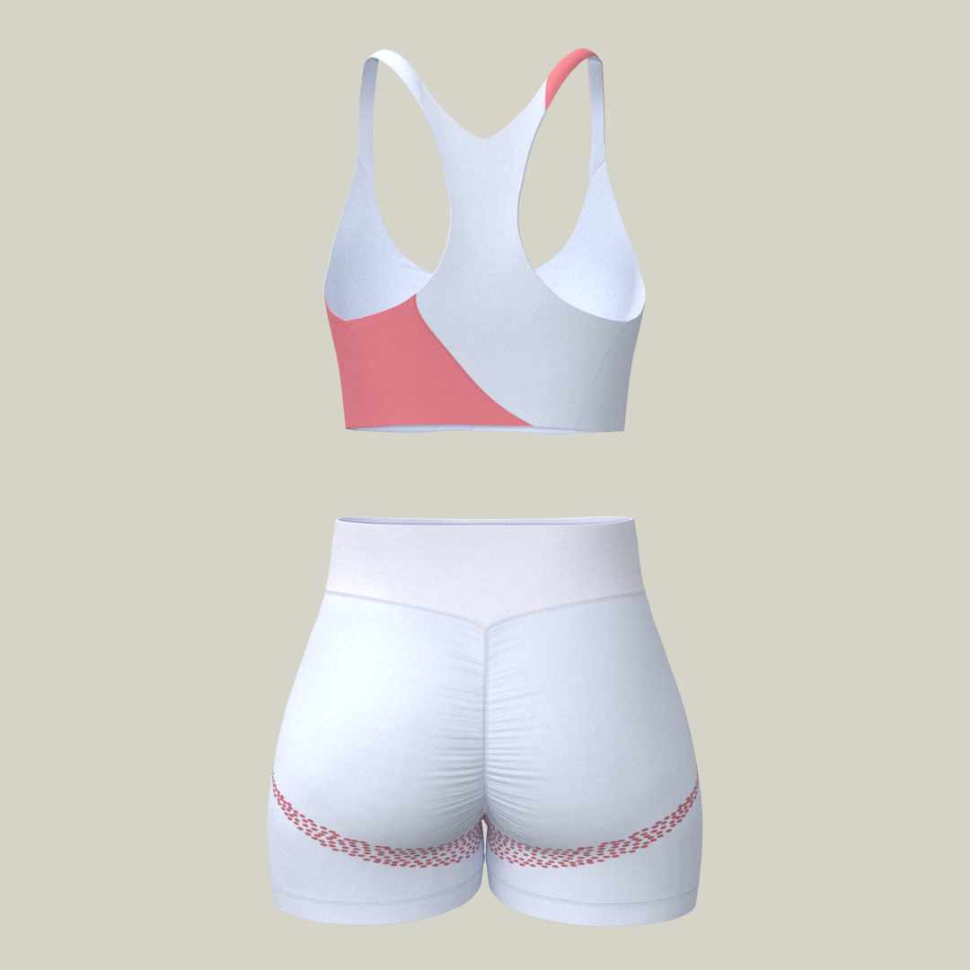 Pink Pantha Shorts Set Back